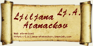 Ljiljana Atanackov vizit kartica